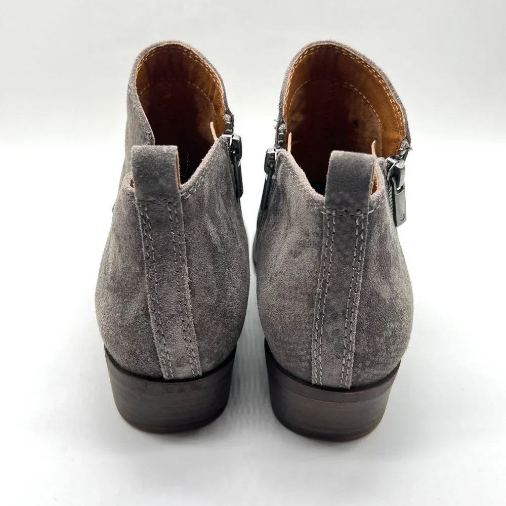 Lucky Brand Size 7.5 Basel‎ Gray Snakeskin Leather Ankle Boots Booties Shoes